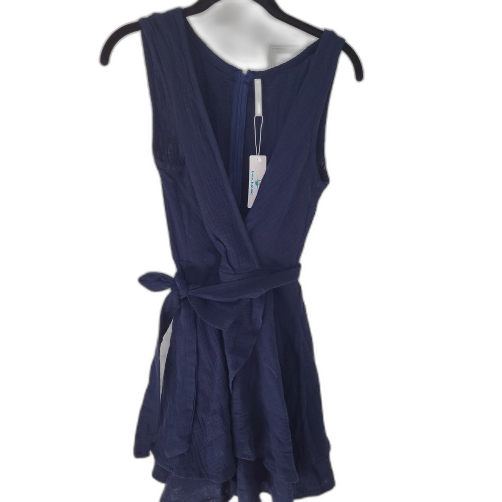 NEW Beachsissi Beachy Navy Blue Sleeveless Dress - Med